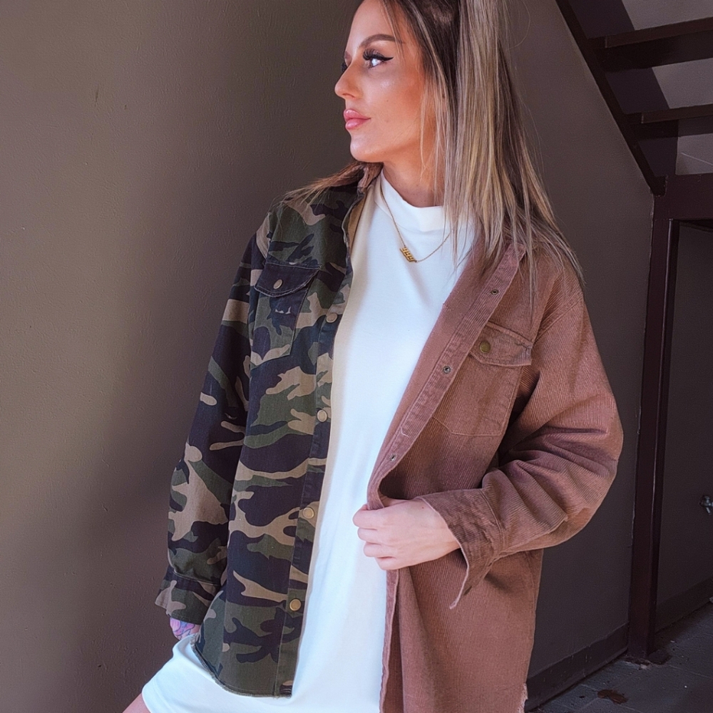 Corduroy Camo Oversized Jacket - Picture 5 of 5